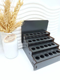 استند رو میزی چوبی مناسب عطر (رنگ طوسی) (سایز کوچک)