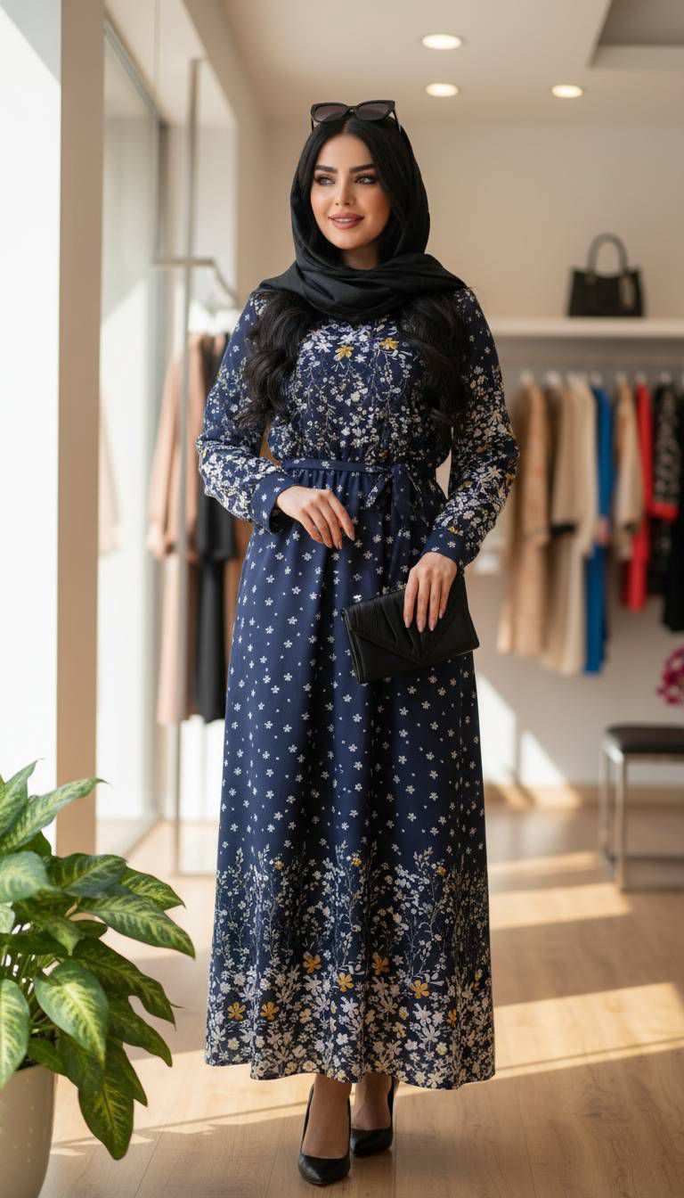 پیراهن یقه چین گلریز