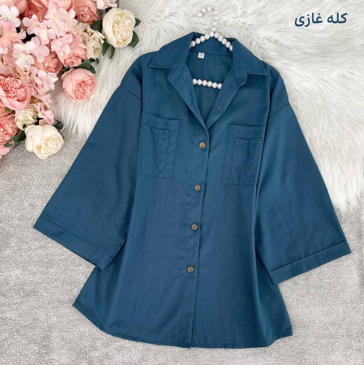 شومیز باکسی جیب دوبل